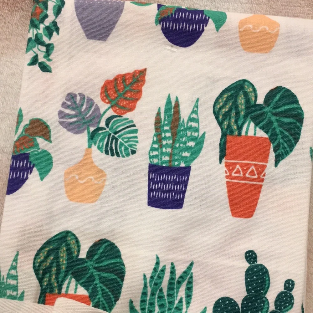 House Plant Designer Kitchen Tea Towel NWT Paper Source Cotton 20”x28”
